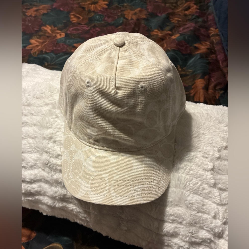 Coach unisex chalk denim adjustable hat 100% cotton